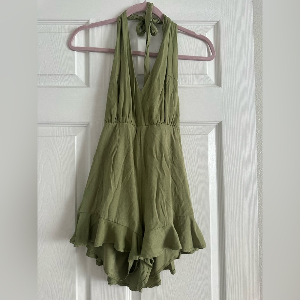 Francesca’s olive green romper